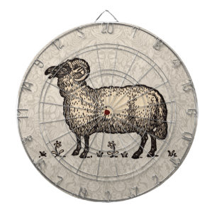 Jeu De Fléchettes Agneau de mouton Vintage animal de ferme