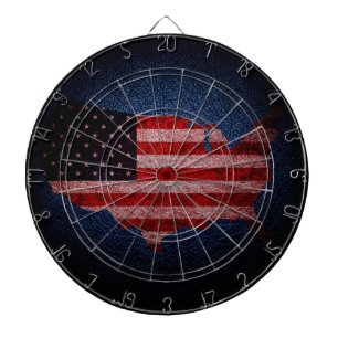 Jeu De Fléchettes American Flag and Map #2