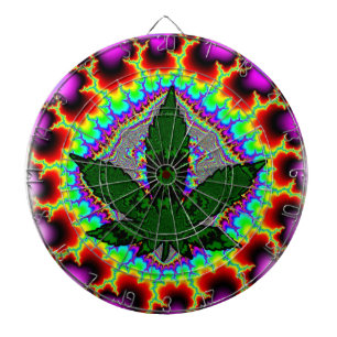 Jeu De Fléchettes Amusement fol Rasta de mauvaise herbe de fumée