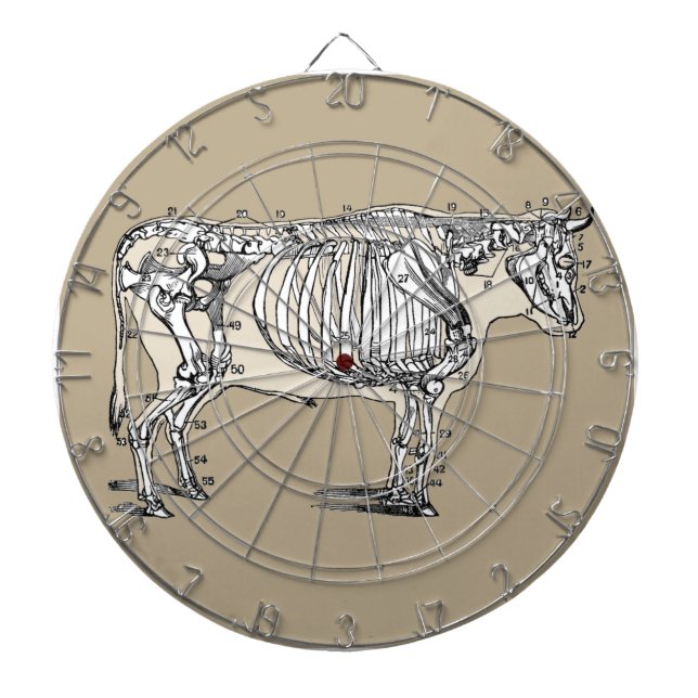 Jeu De Fléchettes Antique Cow Skeleton Bones (Devant)