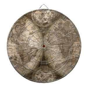 Jeu De Fléchettes Antique Historique Ancien Monde Atlas Continents