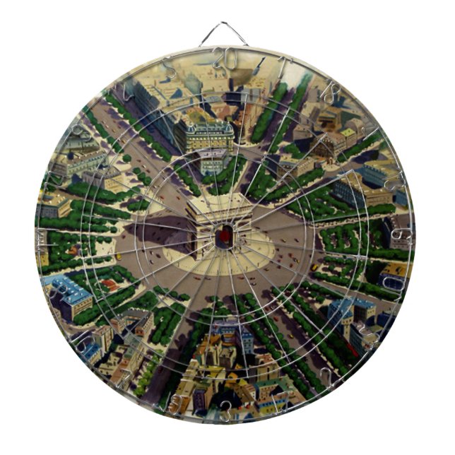 Jeu De Fléchettes Arc vintage de Triomphe Paris (Devant)