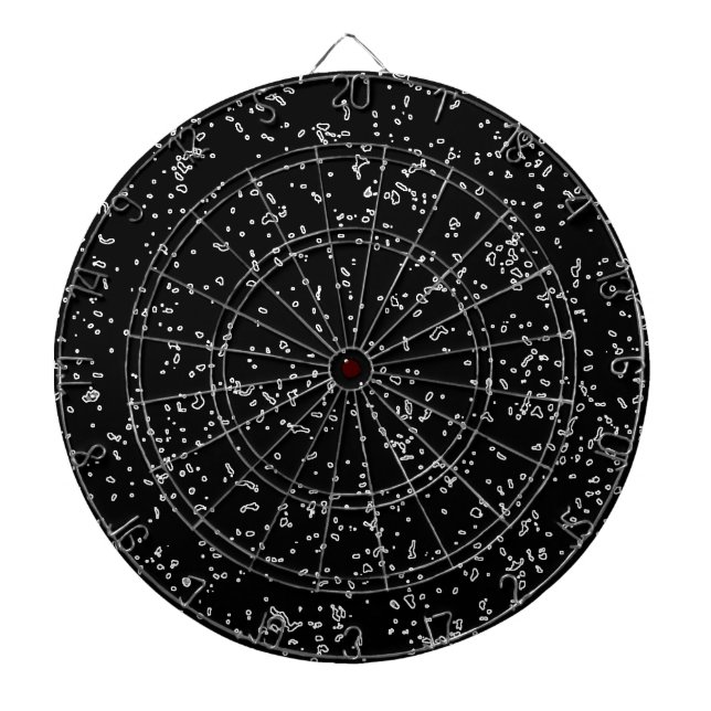 Jeu De Fléchettes Art Fractal Cool Noir Et Blanc Motifs Moderne (Devant)