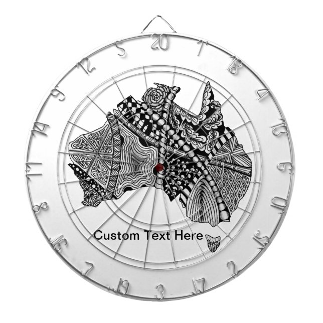 Jeu De Fléchettes Australie Carte Doodle (Devant)