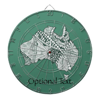 Jeu De Fléchettes Australie Carte Doodle Art