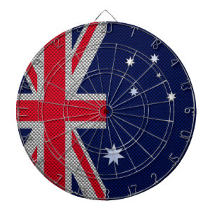 Jeu De Fléchettes Australie Design en fibre de carbone Style Chrome