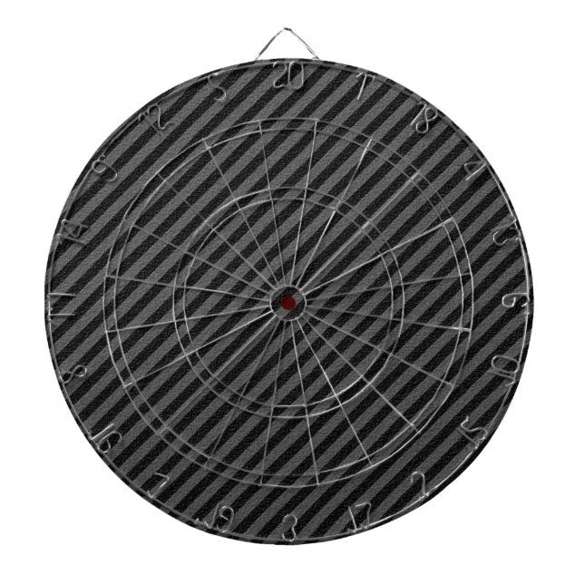 Jeu De Fléchettes Bandes diagonales minces en noir et gris (Devant)
