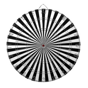 Jeu De Fléchettes Bandes solaires funky rétro noir et blanc
