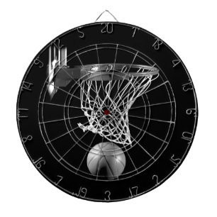 Jeu De Fléchettes Basket-ball noir et blanc
