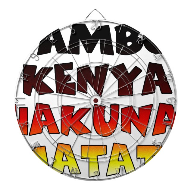 Jeu De Fléchettes Beau Jambo Kenya Hakuna Matata Beau Art (Devant)