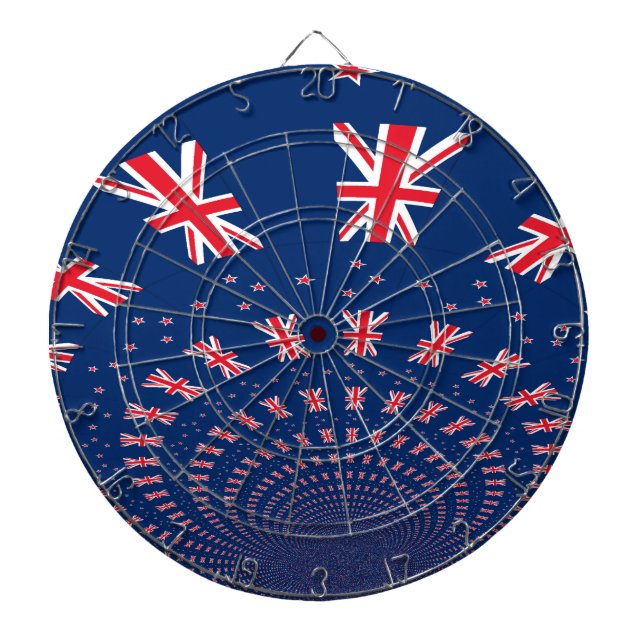 Jeu De Fléchettes Belle Nouvelle-Zélande Drapeau Art Design (Devant)