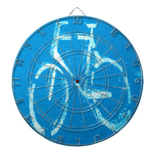 Jeu De Fléchettes Bicyclette Bleu Blanc, Vélos Bicyclette Signal