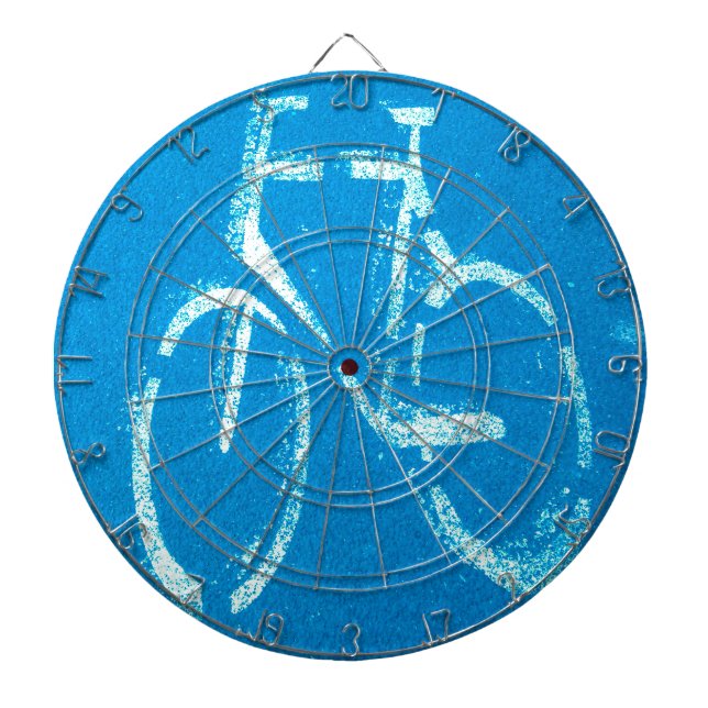 Jeu De Fléchettes Bicyclette Bleu Blanc, Vélos Bicyclette Signal (Devant)