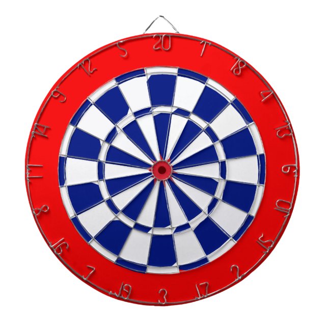 Jeu De Fléchettes Blanc et bleu rouges (Devant)