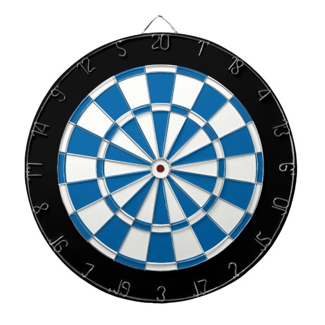 Jeu De Fléchettes Bleu Noir Et Blanc (Devant)