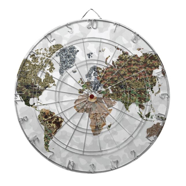 JEU DE FLÉCHETTES CAMO WORLD ATLAS MAP (Devant)