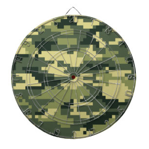 Jeu De Fléchettes Camouflage numérique en bois à 8 bits / Camo
