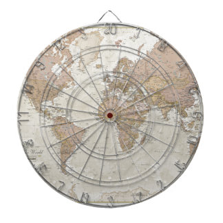 Jeu De Fléchettes Carte antique du monde
