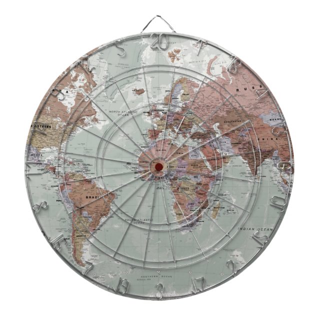Jeu De Fléchettes Carte exécutive du monde (Devant)
