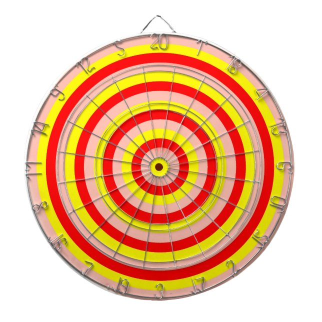 Jeu De Fléchettes Cercles Concentrés Colorés Tableau noir (Devant)