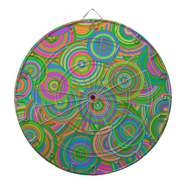Jeu De Fléchettes cercles rétro (Devant)