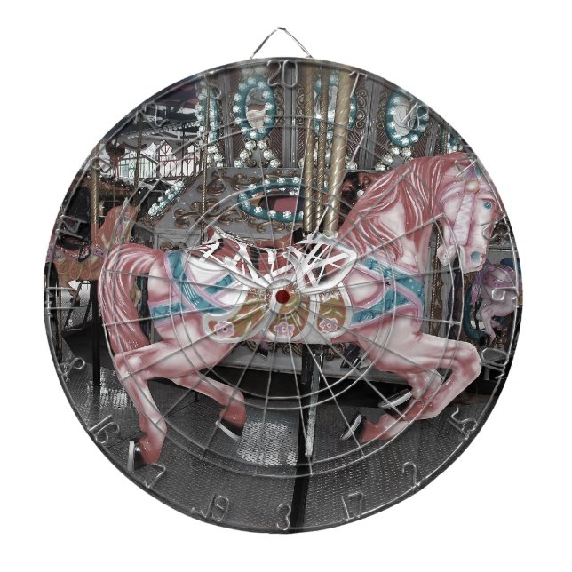 Jeu De Fléchettes Cheval carrousel rose (Devant)