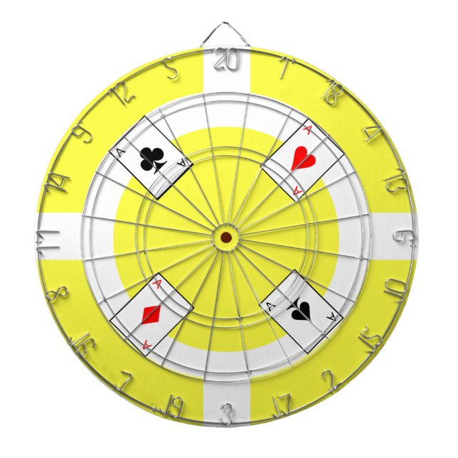 Jeu De Fléchettes Chip de poker - Jaune (Devant)