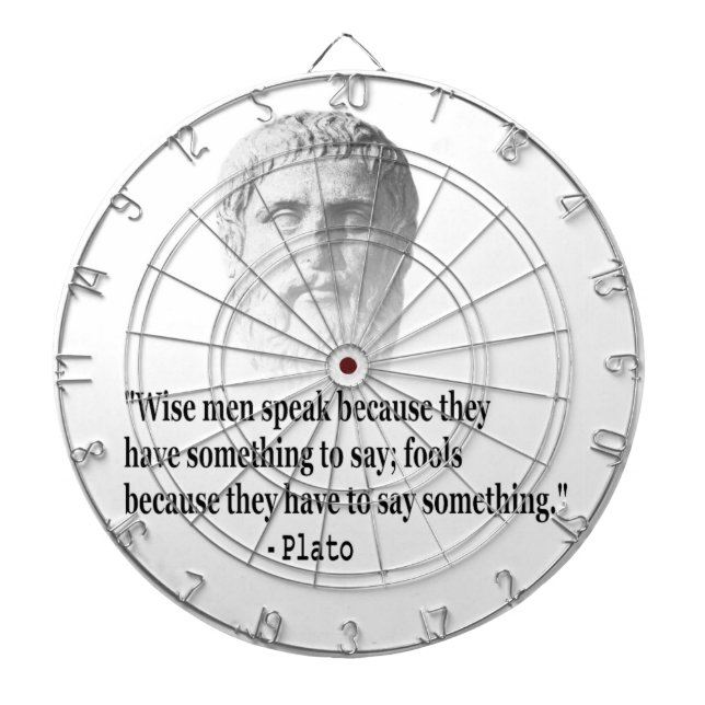 Jeu De Fléchettes Citation Par Platon (Devant)