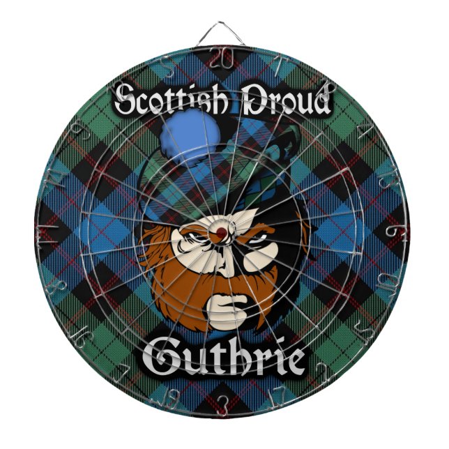 Jeu De Fléchettes Clan écossais Guthrie Tartan Darboard (Devant)