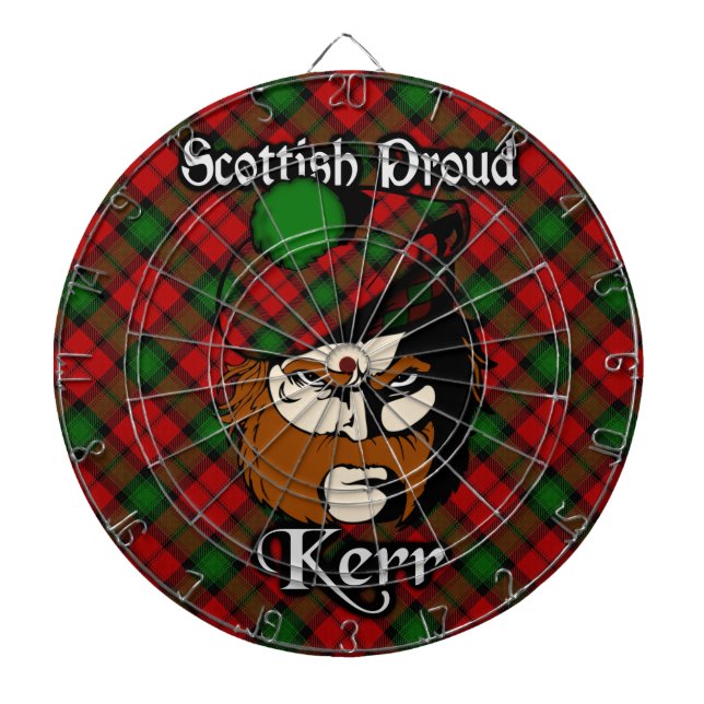 Jeu De Fléchettes Clan écossais Kerr Tartan Darboard (Devant)