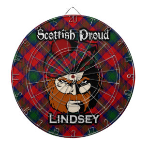 Jeu De Fléchettes Clan écossais Lindsey Lindsay Tartan Darboard