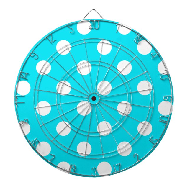 Jeu De Fléchettes Code hexadécimal cyan pois 00E3F4 (Devant)