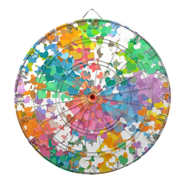 Jeu De Fléchettes Coeurs Pastel Confetti (Devant)