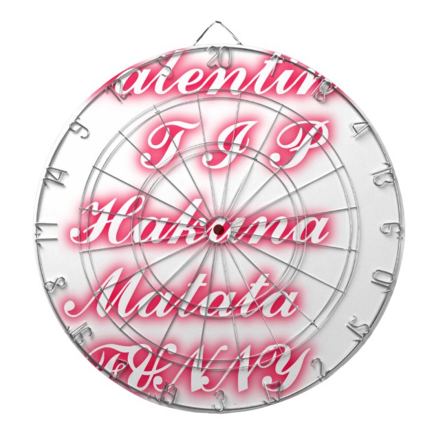 Jeu De Fléchettes Conseil Saint-Valentin : Hakuna Matata Funny Texte (Devant)