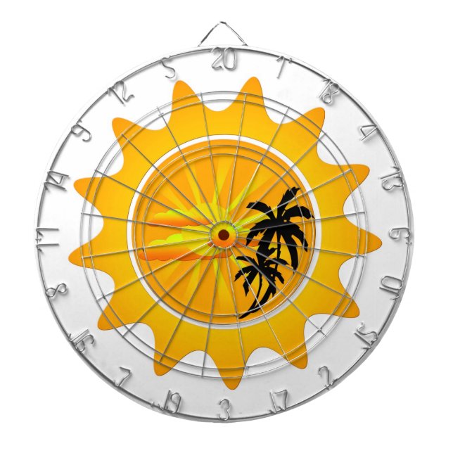 Jeu De Fléchettes Coucher de soleil tropical (Devant)