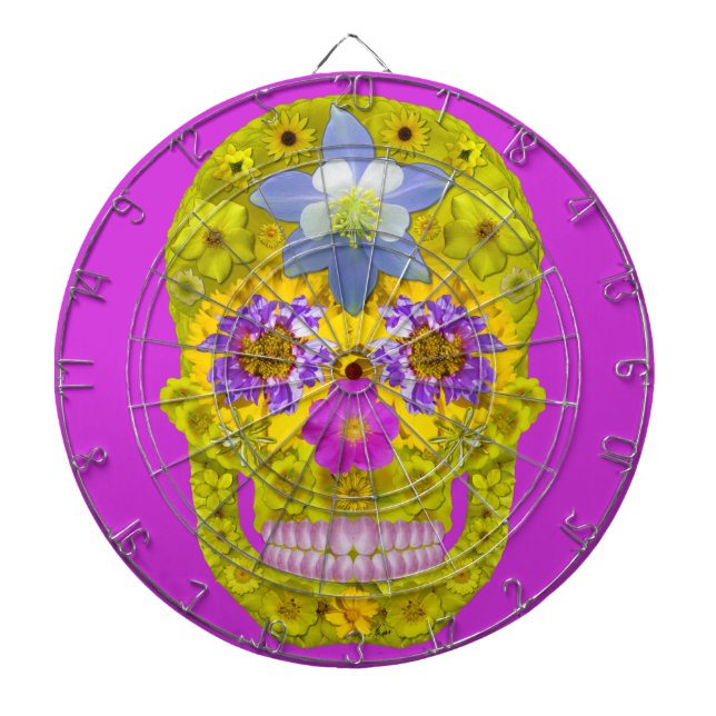 Jeu De Fléchettes Crâne de fleurs 3 (Devant)