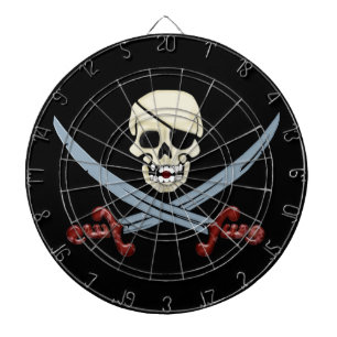 Jeu De Fléchettes Crâne déplaisant de pirate et sabres d'abordage