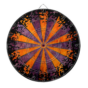 Jeu De Fléchettes DARTboard brillance - 1 orange Violet Grunge