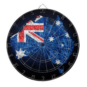 Jeu De Fléchettes Drapeau australien et carte