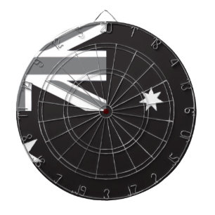 Jeu De Fléchettes Drapeau australien noir et blanc