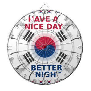 Jeu De Fléchettes Drapeau coréen design "Ayez une belle journée"