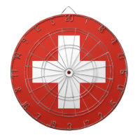 Drapeau de la Suisse Cage métallique Dartboard