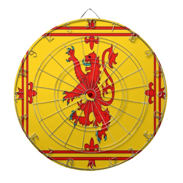 Jeu De Fléchettes Drapeau effréné de lion rouge de l'Ecosse (Devant)