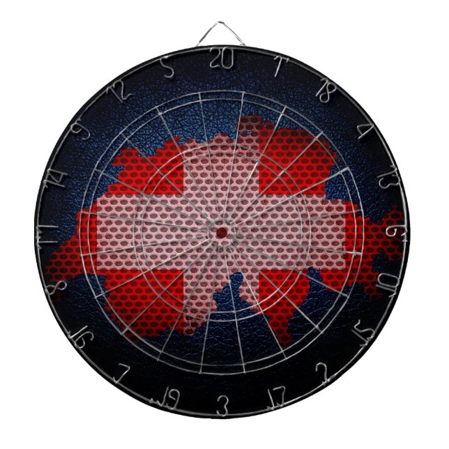 Jeu De Fléchettes Drapeau et carte Suisse (Devant)