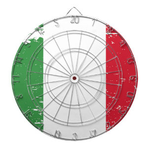 Jeu De Fléchettes Drapeau grunge de l'Italie