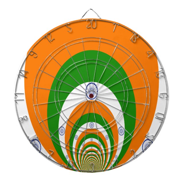 Jeu De Fléchettes Drapeau indien Kaleidoscope : Unité et patriotisme (Devant)