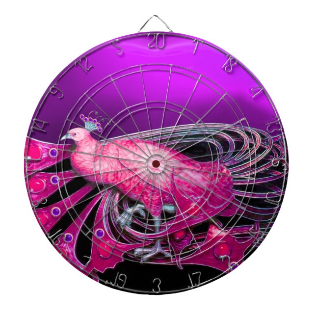 JEU DE FLÉCHETTES ÉLÉGANT POISSON ROSE FUCHSIA EN POURBOUILLE (Devant)