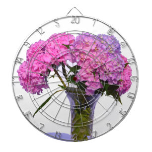 Jeu De Fléchettes Elégante florales violettes roses hydrangées