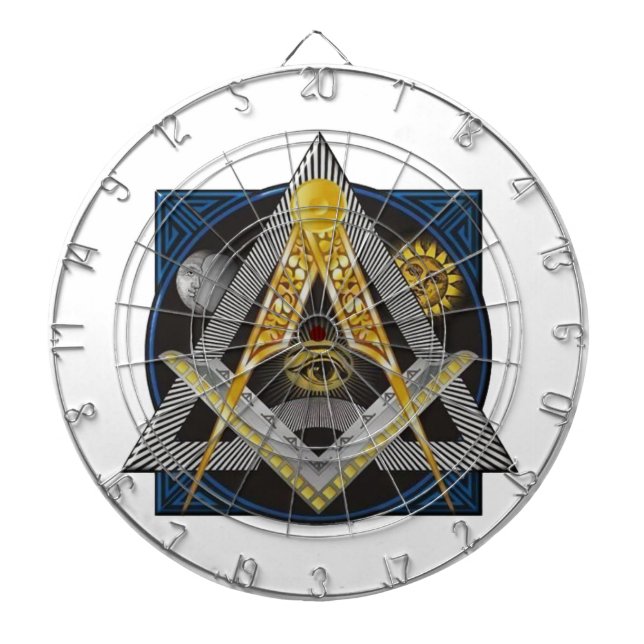 Jeu De Fléchettes Emblème de franc-maçonnerie (Devant)