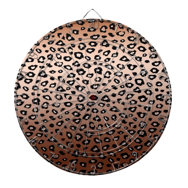 Jeu De Fléchettes Empreinte de léopard en bronze or Ombre (Devant)
